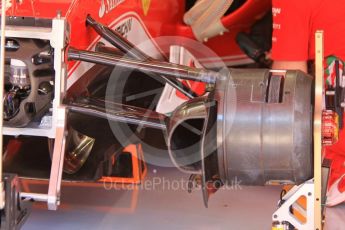 World © Octane Photographic Ltd. Scuderia Ferrari SF16-H – front brakes. Friday 13th May 2016, F1 Spanish GP Post Practice 1 Pitlane, Circuit de Barcelona Catalunya, Spain. Digital Ref :1537LB1L7703