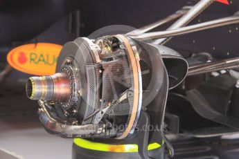 World © Octane Photographic Ltd. Red Bull Racing RB12 – Front brakes. Friday 13th May 2016, F1 Spanish GP Post Practice 1 Pitlane, Circuit de Barcelona Catalunya, Spain. Digital Ref :1537LB1L7742