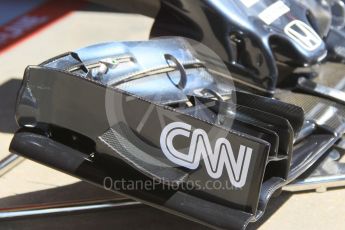 World © Octane Photographic Ltd. McLaren Honda MP4-31 – front wing. Friday 13th May 2016, F1 Spanish GP Post Practice 1 Pitlane, Circuit de Barcelona Catalunya, Spain. Digital Ref :1537LB1L7784