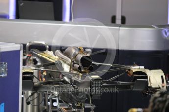 World © Octane Photographic Ltd. Red Bull Racing RB12 – exhausts, rear suspension and gearbox. Friday 13th May 2016, F1 Spanish GP Post Practice 2 Pitlane, Circuit de Barcelona Catalunya, Spain. Digital Ref :1537LB1L8849