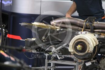 World © Octane Photographic Ltd. Red Bull Racing RB12 – exhausts, rear suspension and gearbox. Friday 13th May 2016, F1 Spanish GP Post Practice 2 Pitlane, Circuit de Barcelona Catalunya, Spain. Digital Ref :1537LB1L8878