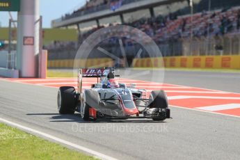 World © Octane Photographic Ltd. Haas F1 Team VF-16 – Romain Grosjean. Friday 13th May 2016, F1 Spanish GP - Practice 1, Circuit de Barcelona Catalunya, Spain. Digital Ref : 1536CB1D6800