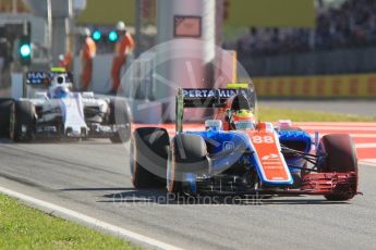 World © Octane Photographic Ltd. Manor Racing MRT05 – Rio Haryanto. Friday 13th May 2016, F1 Spanish GP - Practice 1, Circuit de Barcelona Catalunya, Spain. Digital Ref : 1536CB1D6898