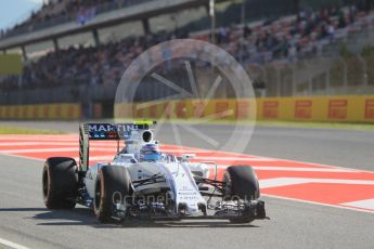 World © Octane Photographic Ltd. Williams Martini Racing, Williams Mercedes FW38 – Valtteri Bottas. Friday 13th May 2016, F1 Spanish GP - Practice 1, Circuit de Barcelona Catalunya, Spain. Digital Ref : 1536CB1D6902