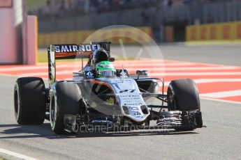 World © Octane Photographic Ltd. Sahara Force India VJM09 - Nico Hulkenberg. Friday 13th May 2016, F1 Spanish GP - Practice 1, Circuit de Barcelona Catalunya, Spain. Digital Ref : 1536CB1D6905