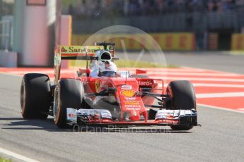 World © Octane Photographic Ltd. Scuderia Ferrari SF16-H – Sebastian Vettel. Friday 13th May 2016, F1 Spanish GP - Practice 1, Circuit de Barcelona Catalunya, Spain. Digital Ref : 1536CB1D6923