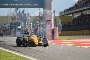 World © Octane Photographic Ltd. Renault Sport F1 Team RS16 Reserve Driver – Esteban Ocon. Friday 13th May 2016, F1 Spanish GP - Practice 1, Circuit de Barcelona Catalunya, Spain. Digital Ref : 1536CB1D6979