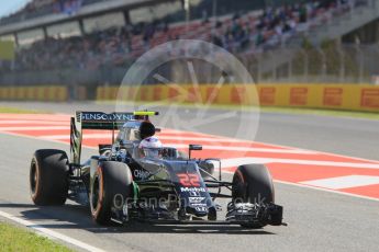 World © Octane Photographic Ltd. McLaren Honda MP4-31 – Jenson Button. Friday 13th May 2016, F1 Spanish GP - Practice 1, Circuit de Barcelona Catalunya, Spain. Digital Ref : 1536CB1D6997