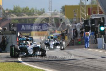 World © Octane Photographic Ltd. Mercedes AMG Petronas W07 Hybrid – Lewis Hamilton. Friday 13th May 2016, F1 Spanish GP - Practice 1, Circuit de Barcelona Catalunya, Spain. Digital Ref : 1536CB1D7053