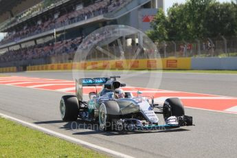 World © Octane Photographic Ltd. Mercedes AMG Petronas W07 Hybrid – Lewis Hamilton. Friday 13th May 2016, F1 Spanish GP - Practice 1, Circuit de Barcelona Catalunya, Spain. Digital Ref : 1536CB1D7081