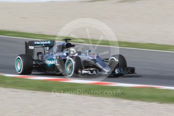 World © Octane Photographic Ltd. Mercedes AMG Petronas W07 Hybrid – Lewis Hamilton. Friday 13th May 2016, F1 Spanish GP - Practice 1, Circuit de Barcelona Catalunya, Spain. Digital Ref : 1536CB1D7170