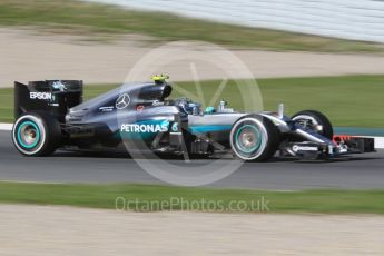 World © Octane Photographic Ltd. Mercedes AMG Petronas W07 Hybrid – Nico Rosberg. Friday 13th May 2016, F1 Spanish GP - Practice 1, Circuit de Barcelona Catalunya, Spain. Digital Ref : 1536CB1D7179
