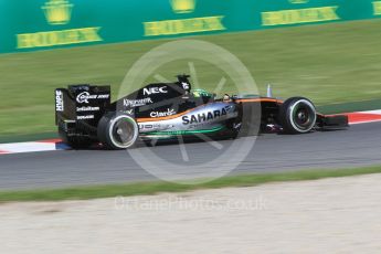 World © Octane Photographic Ltd. Sahara Force India VJM09 - Nico Hulkenberg. Friday 13th May 2016, F1 Spanish GP - Practice 1, Circuit de Barcelona Catalunya, Spain. Digital Ref : 1536CB1D7218