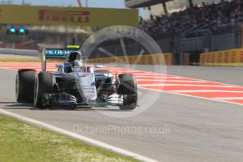 World © Octane Photographic Ltd. Mercedes AMG Petronas W07 Hybrid – Nico Rosberg. Friday 13th May 2016, F1 Spanish GP - Practice 1, Circuit de Barcelona Catalunya, Spain. Digital Ref : 1536CB1D7424
