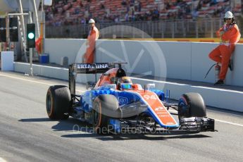 World © Octane Photographic Ltd. Manor Racing MRT05 - Pascal Wehrlein. Friday 13th May 2016, F1 Spanish GP - Practice 1, Circuit de Barcelona Catalunya, Spain. Digital Ref : 1536CB1D7472