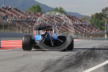 World © Octane Photographic Ltd. Manor Racing MRT05 - Pascal Wehrlein. Friday 13th May 2016, F1 Spanish GP - Practice 1, Circuit de Barcelona Catalunya, Spain. Digital Ref : 1536CB1D7480