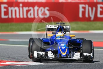 World © Octane Photographic Ltd. Sauber F1 Team C35 – Marcus Ericsson. Friday 13th May 2016, F1 Spanish GP - Practice 1, Circuit de Barcelona Catalunya, Spain. Digital Ref : 1536LB1D3855