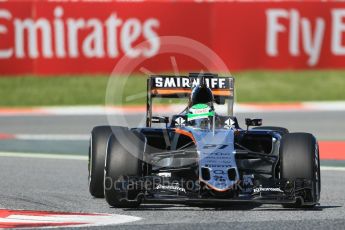 World © Octane Photographic Ltd. Sahara Force India VJM09 - Nico Hulkenberg. Friday 13th May 2016, F1 Spanish GP - Practice 1, Circuit de Barcelona Catalunya, Spain. Digital Ref : 1536LB1D3936