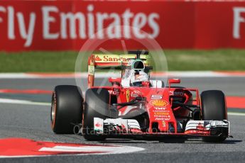 World © Octane Photographic Ltd. Scuderia Ferrari SF16-H – Sebastian Vettel. Friday 13th May 2016, F1 Spanish GP - Practice 1, Circuit de Barcelona Catalunya, Spain. Digital Ref : 1536LB1D3949