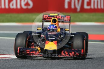 World © Octane Photographic Ltd. Red Bull Racing RB12 – Max Verstappen. Friday 13th May 2016, F1 Spanish GP - Practice 1, Circuit de Barcelona Catalunya, Spain. Digital Ref : 1536LB1D3970