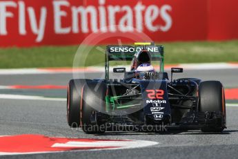 World © Octane Photographic Ltd. McLaren Honda MP4-31 – Jenson Button. Friday 13th May 2016, F1 Spanish GP - Practice 1, Circuit de Barcelona Catalunya, Spain. Digital Ref : 1536LB1D3993