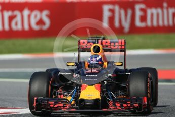 World © Octane Photographic Ltd. Red Bull Racing RB12 – Daniel Ricciardo. Friday 13th May 2016, F1 Spanish GP - Practice 1, Circuit de Barcelona Catalunya, Spain. Digital Ref : 1536LB1D4054