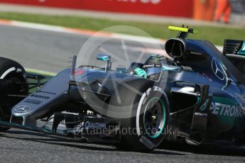World © Octane Photographic Ltd. Mercedes AMG Petronas W07 Hybrid – Nico Rosberg. Friday 13th May 2016, F1 Spanish GP - Practice 1, Circuit de Barcelona Catalunya, Spain. Digital Ref : 1536LB1D4092