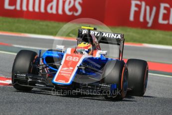 World © Octane Photographic Ltd. Manor Racing MRT05 – Rio Haryanto. Friday 13th May 2016, F1 Spanish GP - Practice 1, Circuit de Barcelona Catalunya, Spain. Digital Ref : 1536LB1D4173