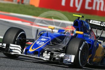 World © Octane Photographic Ltd. Sauber F1 Team C35 – Felipe Nasr. Friday 13th May 2016, F1 Spanish GP - Practice 1, Circuit de Barcelona Catalunya, Spain. Digital Ref : 1536LB1D4214