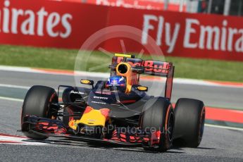 World © Octane Photographic Ltd. Red Bull Racing RB12 – Max Verstappen. Friday 13th May 2016, F1 Spanish GP - Practice 1, Circuit de Barcelona Catalunya, Spain. Digital Ref : 1536LB1D4354