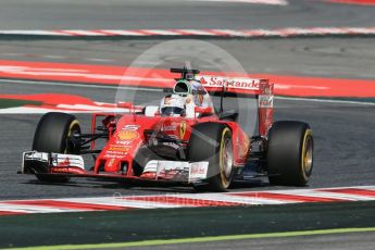 World © Octane Photographic Ltd. Scuderia Ferrari SF16-H – Sebastian Vettel. Friday 13th May 2016, F1 Spanish GP - Practice 1, Circuit de Barcelona Catalunya, Spain. Digital Ref : 1536LB1D4565