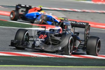 World © Octane Photographic Ltd. McLaren Honda MP4-31 – Jenson Button. Friday 13th May 2016, F1 Spanish GP - Practice 1, Circuit de Barcelona Catalunya, Spain. Digital Ref : 1536LB1D4591