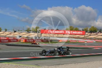 World © Octane Photographic Ltd. Mercedes AMG Petronas W07 Hybrid – Lewis Hamilton. Friday 13th May 2016, F1 Spanish GP - Practice 1, Circuit de Barcelona Catalunya, Spain. Digital Ref : 1536LB5D3299