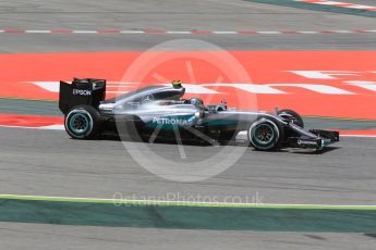 World © Octane Photographic Ltd. Mercedes AMG Petronas W07 Hybrid – Nico Rosberg. Friday 13th May 2016, F1 Spanish GP - Practice 2, Circuit de Barcelona Catalunya, Spain. Digital Ref : 1539CB1D8224