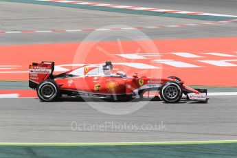 World © Octane Photographic Ltd. Scuderia Ferrari SF16-H – Sebastian Vettel. Friday 13th May 2016, F1 Spanish GP - Practice 2, Circuit de Barcelona Catalunya, Spain. Digital Ref : 1539CB1D8258