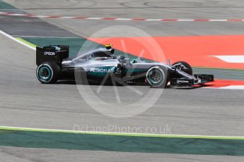 World © Octane Photographic Ltd. Mercedes AMG Petronas W07 Hybrid – Nico Rosberg. Friday 13th May 2016, F1 Spanish GP - Practice 2, Circuit de Barcelona Catalunya, Spain. Digital Ref : 1539CB1D8272