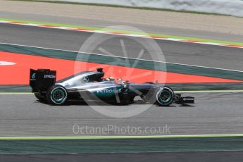 World © Octane Photographic Ltd. Mercedes AMG Petronas W07 Hybrid – Lewis Hamilton. Friday 13th May 2016, F1 Spanish GP - Practice 2, Circuit de Barcelona Catalunya, Spain. Digital Ref : 1539CB1D8278