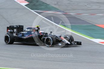 World © Octane Photographic Ltd. McLaren Honda MP4-31 – Jenson Button. Friday 13th May 2016, F1 Spanish GP - Practice 2, Circuit de Barcelona Catalunya, Spain. Digital Ref : 1539CB1D8352