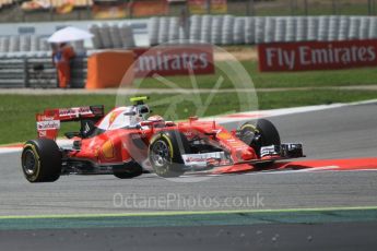 World © Octane Photographic Ltd. Scuderia Ferrari SF16-H – Kimi Raikkonen. Friday 13th May 2016, F1 Spanish GP Practice 2, Circuit de Barcelona Catalunya, Spain. Digital Ref : 1539CB1D8632