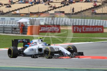 World © Octane Photographic Ltd. Williams Martini Racing, Williams Mercedes FW38 – Valtteri Bottas. Friday 13th May 2016, F1 Spanish GP Practice 2, Circuit de Barcelona Catalunya, Spain. Digital Ref : 1539CB1D8658