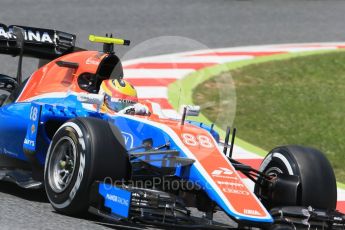 World © Octane Photographic Ltd. Manor Racing MRT05 – Rio Haryanto. Friday 13th May 2016, F1 Spanish GP Practice 2, Circuit de Barcelona Catalunya, Spain. Digital Ref : 1539LB1D4794