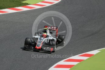 World © Octane Photographic Ltd. Haas F1 Team VF-16 - Esteban Gutierrez. Friday 13th May 2016, F1 Spanish GP Practice 2 Circuit de Barcelona Catalunya, Spain. Digital Ref : 1539LB1D4868