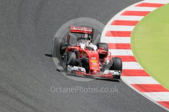 World © Octane Photographic Ltd. Scuderia Ferrari SF16-H – Sebastian Vettel. Friday 13th May 2016, F1 Spanish GP Practice 2, Circuit de Barcelona Catalunya, Spain. Digital Ref : 1539LB1D4936