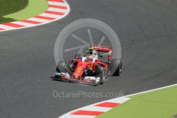 World © Octane Photographic Ltd. Scuderia Ferrari SF16-H – Kimi Raikkonen. Friday 13th May 2016, F1 Spanish GP Practice 2, Circuit de Barcelona Catalunya, Spain. Digital Ref : 1539LB1D4964