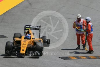 World © Octane Photographic Ltd. Renault Sport F1 Team RS16 – Jolyon Palmer. Friday 13th May 2016, F1 Spanish GP Practice 2, Circuit de Barcelona Catalunya, Spain. Digital Ref : 1539LB1D5044