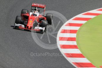 World © Octane Photographic Ltd. Scuderia Ferrari SF16-H – Sebastian Vettel. Friday 13th May 2016, F1 Spanish GP Practice 2, Circuit de Barcelona Catalunya, Spain. Digital Ref : 1539LB1D5197