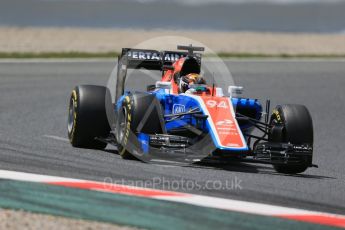 World © Octane Photographic Ltd. Manor Racing MRT05 - Pascal Wehrlein. Friday 13th May 2016, F1 Spanish GP Practice 2, Circuit de Barcelona Catalunya, Spain. Digital Ref : 1539LB1D5226