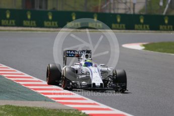 World © Octane Photographic Ltd. Williams Martini Racing, Williams Mercedes FW38 – Felipe Massa. Friday 13th May 2016, F1 Spanish GP Practice 2, Circuit de Barcelona Catalunya, Spain. Digital Ref : 1539LB1D5331