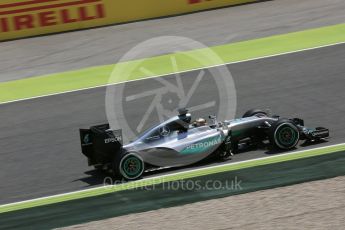 World © Octane Photographic Ltd. Mercedes AMG Petronas W07 Hybrid – Lewis Hamilton. Friday 13th May 2016, F1 Spanish GP Practice 2, Circuit de Barcelona Catalunya, Spain. Digital Ref : 1539LB5D3534