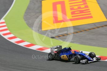 World © Octane Photographic Ltd. Sauber F1 Team C35 – Felipe Nasr. Friday 13th May 2016, F1 Spanish GP Practice 2, Circuit de Barcelona Catalunya, Spain. Digital Ref : 1539LB5D3638